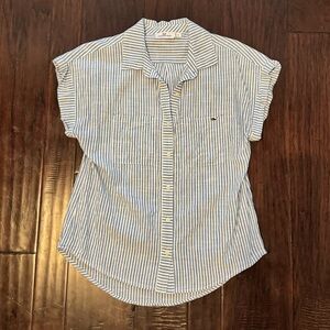 Striped Short Sleeve Button-Up Shirt